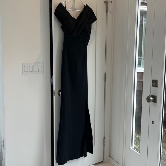 Chiara Boni La Petite Robe Black Long Ball Gown Evening Gown Made in Italy 46 10 - Picture 2 of 12